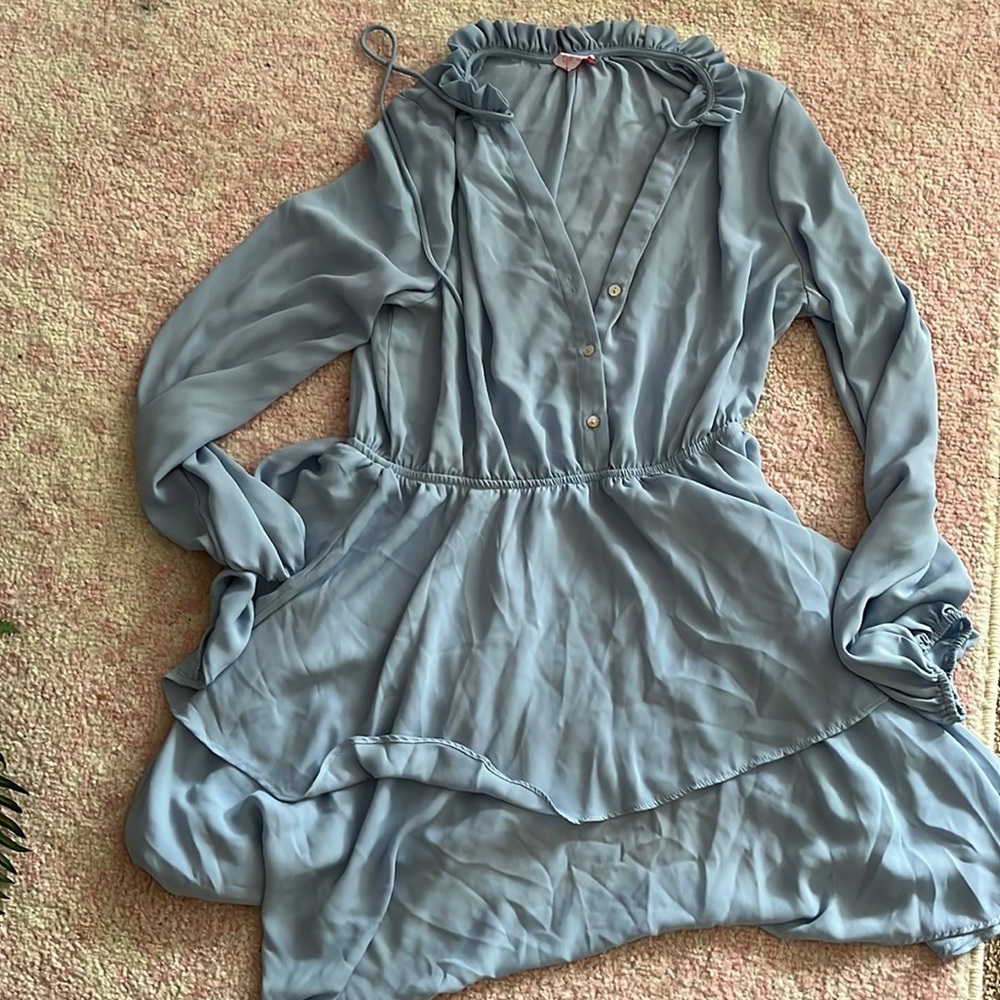 Blue layered dress- lightweight